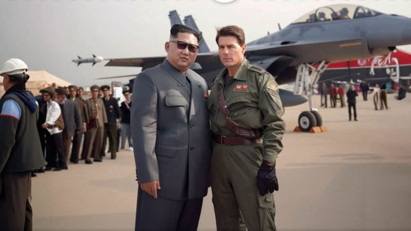 OBRAZEM: Kim Čong-un po boku Toma Cruise. Vtipálci vydali diktátorovi unikátní kalendář Top Un